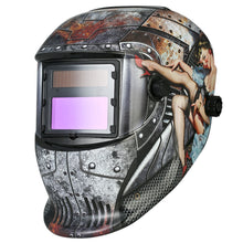 Load image into Gallery viewer, Welding Helmet Solar Power Auto Darkening Welding Helmet TIG MIG with Adjustable Head Band